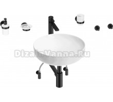 Комплект 9 в 1 Wellsee Chalice Perfection 201006132 глянцевый белый, матовый черный