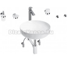 Комплект 9 в 1 Wellsee Chalice Perfection 201006146 глянцевый белый, хром