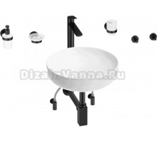 Комплект 9 в 1 Wellsee Chalice Perfection 201006147 глянцевый белый, матовый черный