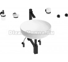 Комплект 9 в 1 Wellsee Chalice Perfection 201006152 глянцевый белый, матовый черный