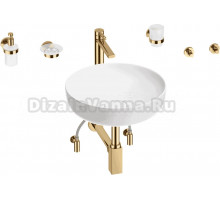 Комплект 9 в 1 Wellsee Chalice Perfection 201006153 глянцевый белый, золото