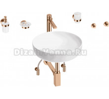 Комплект 9 в 1 Wellsee Chalice Perfection 201006154 глянцевый белый, золото