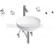 Комплект 9 в 1 Wellsee Chalice Perfection 201006166 глянцевый белый, хром