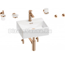 Комплект 9 в 1 Wellsee Graceful Pro 201006634 белый, розовое золото