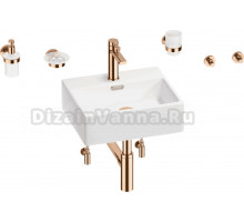 Комплект 9 в 1 Wellsee Graceful Pro 201006639 белый, розовое золото