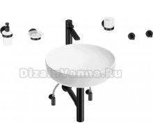 Комплект 9 в 1 Wellsee Chalice Perfection 201006172 глянцевый белый, матовый черный