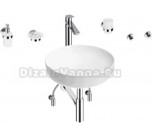 Комплект 9 в 1 Wellsee Chalice Perfection 201006186 глянцевый белый, хром