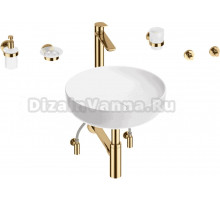 Комплект 9 в 1 Wellsee Chalice Perfection 201006188 глянцевый белый, золото