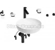 Комплект 9 в 1 Wellsee Chalice Perfection 201006207 глянцевый белый, матовый черный