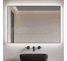 Зеркало Armadi Art 543-100 70 с подсветкой, диммером, с антизапотевателем, матовое черное