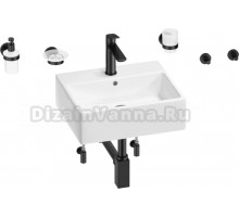 Комплект 9 в 1 Wellsee Graceful Pro 201006662 белый, черный матовый