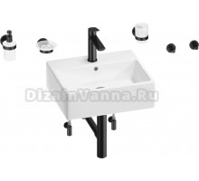 Комплект 9 в 1 Wellsee Graceful Pro 201006672 белый, черный матовый