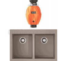 Комплект Мойка Omoikiri Bosen 80-2-CH, шампань + Измельчитель Nagare 500