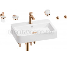 Комплект 9 в 1 Wellsee Halcyon 201006594 белый, розовое золото