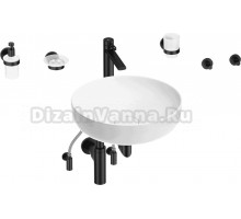 Комплект 9 в 1 Wellsee Chalice Perfection 201006212 глянцевый белый, матовый черный