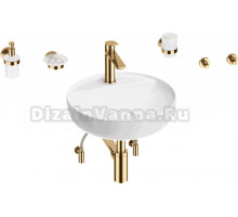Комплект 9 в 1 Wellsee Chalice Perfection 201006228 глянцевый белый, золото