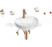 Комплект 9 в 1 Wellsee Chalice Perfection 201006234 глянцевый белый, розовое золото