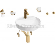 Комплект 9 в 1 Wellsee Chalice Perfection 201006238 глянцевый белый, золото