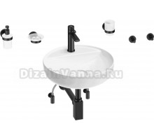 Комплект 9 в 1 Wellsee Chalice Perfection 201006242 глянцевый белый, матовый черный