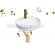 Комплект 9 в 1 Wellsee Chalice Perfection 201006243 глянцевый белый, золото