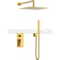 Душевой комплект Boheme Qubic 474-3-MG С ВНУТРЕННЕЙ ЧАСТЬЮ, matt gold