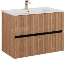 Тумба с раковиной Art&Max Torino 80 подвесная, бран