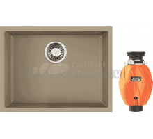 Комплект Мойка Omoikiri Tedori 54-U, шампань + Измельчитель Nagare 500