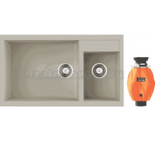 Комплект Мойка Omoikiri Tedori 86-2-LB, эверест + Измельчитель Nagare 500