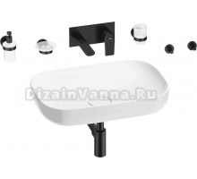 Комплект 8 в 1 Wellsee Croquis 201005637 глянцевый белый, матовый черный, С ВНУТРЕННЕЙ ЧАСТЬЮ