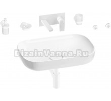 Комплект 8 в 1 Wellsee Croquis 201005640 глянцевый белый, матовый белый, С ВНУТРЕННЕЙ ЧАСТЬЮ