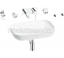 Комплект 8 в 1 Wellsee Croquis 201005641 глянцевый белый, хром, С ВНУТРЕННЕЙ ЧАСТЬЮ