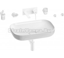 Комплект 8 в 1 Wellsee Croquis 201005645 глянцевый белый, матовый белый, С ВНУТРЕННЕЙ ЧАСТЬЮ