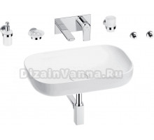 Комплект 8 в 1 Wellsee Croquis 201005656 глянцевый белый, хром, С ВНУТРЕННЕЙ ЧАСТЬЮ