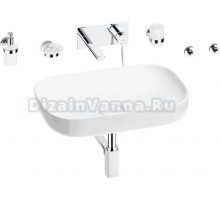 Комплект 8 в 1 Wellsee Croquis 201005661 глянцевый белый, хром, С ВНУТРЕННЕЙ ЧАСТЬЮ