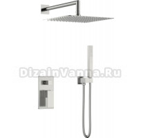 Душевой комплект Boheme Qubic 474-3-NB С ВНУТРЕННЕЙ ЧАСТЬЮ, brushed nickel