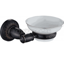 Мыльница Savol 66 h S-006659H настенная, керамическая, черная, белая