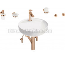 Комплект 9 в 1 Wellsee Chalice Perfection 201006249 глянцевый белый, розовое золото