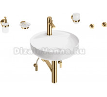Комплект 9 в 1 Wellsee Chalice Perfection 201006253 глянцевый белый, золото