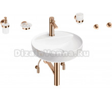 Комплект 9 в 1 Wellsee Chalice Perfection 201006254 глянцевый белый, розовое золото
