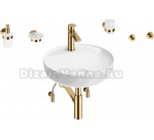 Комплект 9 в 1 Wellsee Chalice Perfection 201006258 глянцевый белый, золото