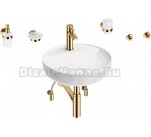 Комплект 9 в 1 Wellsee Chalice Perfection 201006263 глянцевый белый, золото