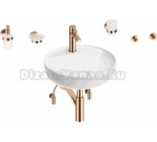 Комплект 9 в 1 Wellsee Chalice Perfection 201006264 глянцевый белый, розовое золото