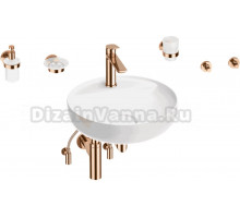 Комплект 9 в 1 Wellsee Chalice Perfection 201006269 глянцевый белый, розовое золото