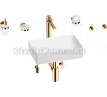 Комплект 9 в 1 Wellsee Pure BY Wellsee 201006278 глянцевый белый, золото