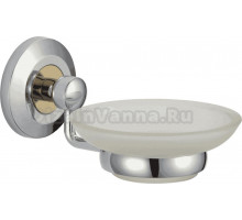 Мыльница Savol 71 S-007159 настенная, стеклянная, хром