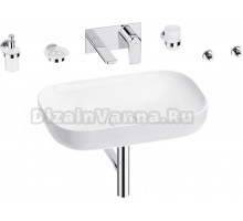 Комплект 7 в 1 Wellsee Croquis 201005676 глянцевый белый, хром, С ВНУТРЕННЕЙ ЧАСТЬЮ