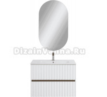 Мебель для ванной комнаты Art&Max Elegant 80 подвесная, белая глянцевая