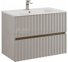 Тумба с раковиной Art&Max Elegant 80 подвесная, светло-серая матовая