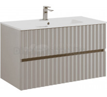 Тумба под раковину без столешницы Art&Max Elegant 100 подвесная, светло-серая матовая