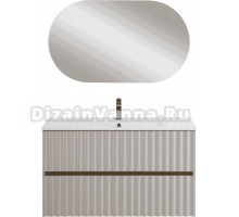 Мебель для ванной комнаты Art&Max Elegant 100 подвесная, светло-серая матовая